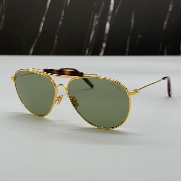 NEW TOM FORD TF995 30N UNISEX GREEN AVIATOR SUNGLASSES TOM FORD RAFAEL-02 - Picture 3 of 9